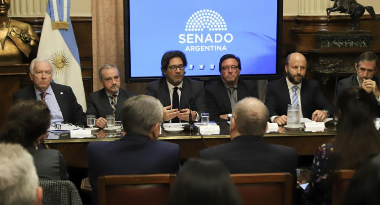 Ministro de Justicia Germán Garavano en Senado del Congreso Nacional, debate del proyecto de ley de nuevo Código Penal NA	