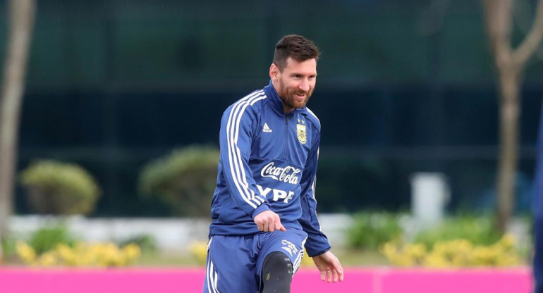 Lionel Messi - Entrenamiento de la Selección argentina - Copa América - Fútbol - Deportes - Reuters