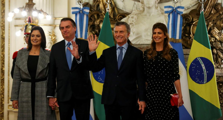 Jair Bolsonaro y Mauricio Macri en Casa Rosada (Reuters)