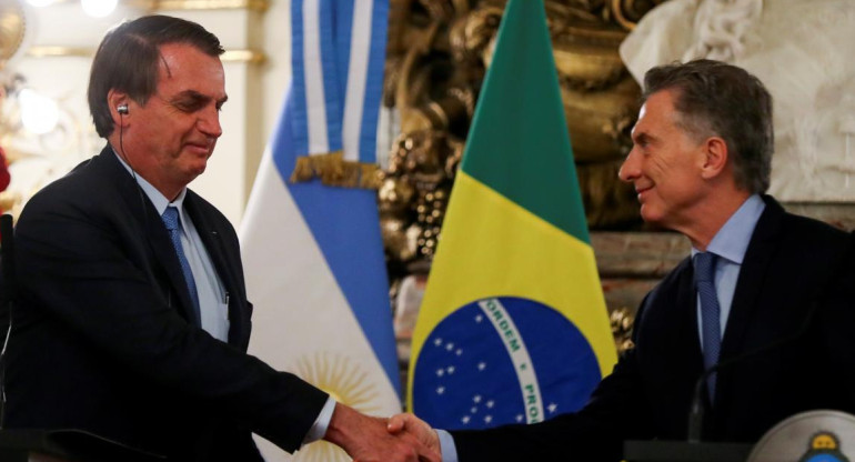 Jair Bolsonaro, Mauricio Macri en Casa Rosada, Reuters