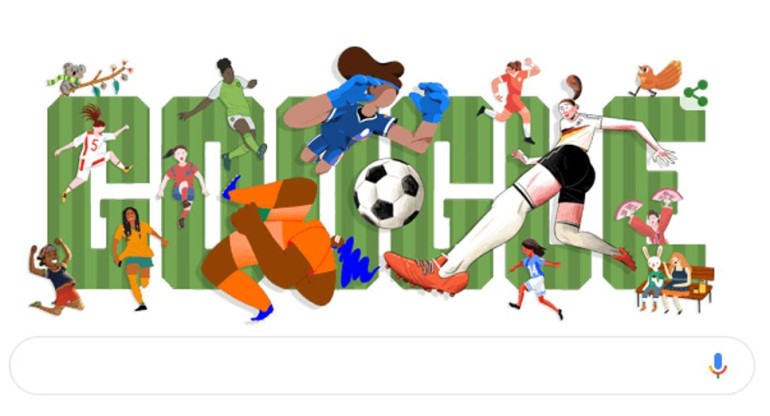 Doodle de Google sobre inicio del Mundial de fútbol femenino