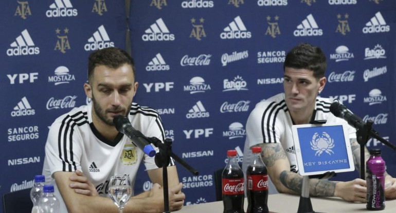 Rodrigo De Paul en conferencia de prensa - Selección Argentina Agencia NA