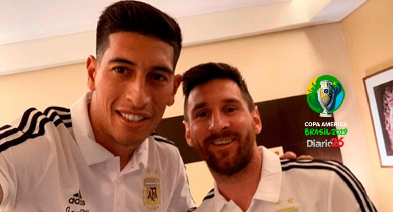 Lionel Messi y Esteban Andrada
