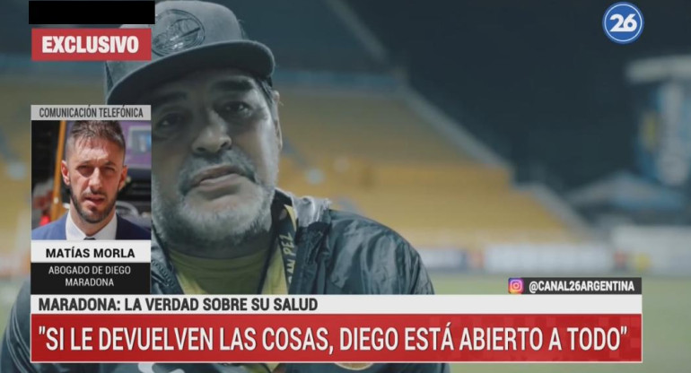 Matias Morla en Canal 26 sobre Diego Maradona