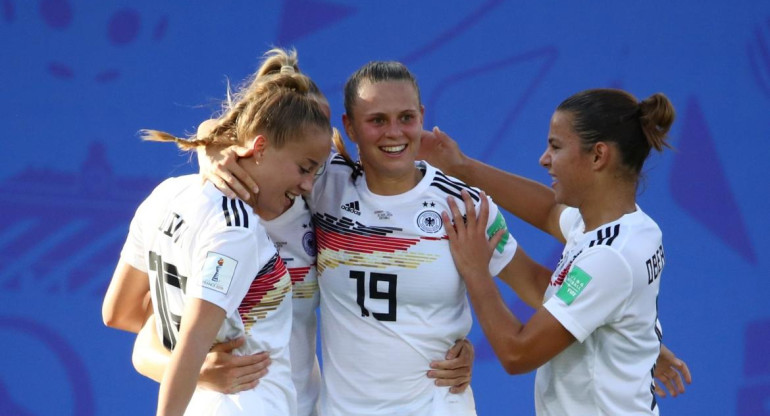 Mundial Femenino 2019: Festejo de Alemania ante Nigeria (Reuters)