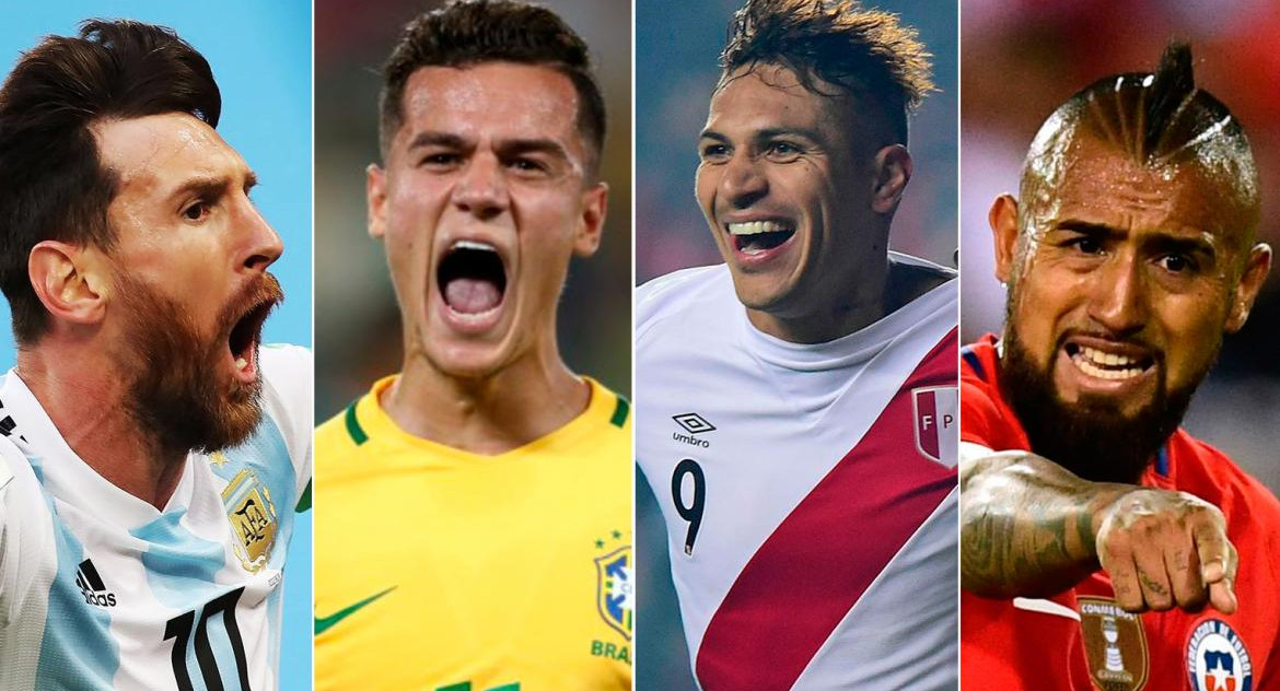 Copa América 2019 - Semifinalistas - Lionel Messi, Coutinho, Paolo Guerrero y Arturo Vidal
