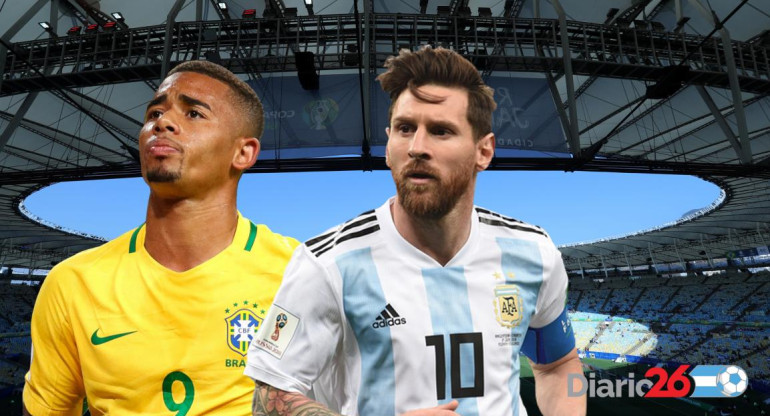 Copa América 2019, Brasil vs Argentina, Gabriel Jesus. Lionel Messi, DIARIO 26