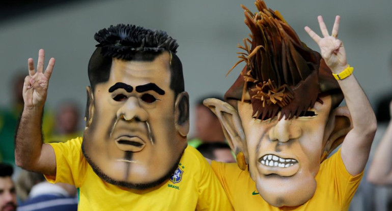 Copa América 2019, hinchas brasileños en la previa al partido, Reuters