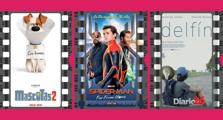 Cine portada estrenos 4 de julio 2019, Mascotas 2, Spider Man y Delfín