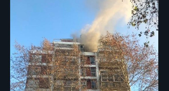 Incendio en edificio de Villa Crespo