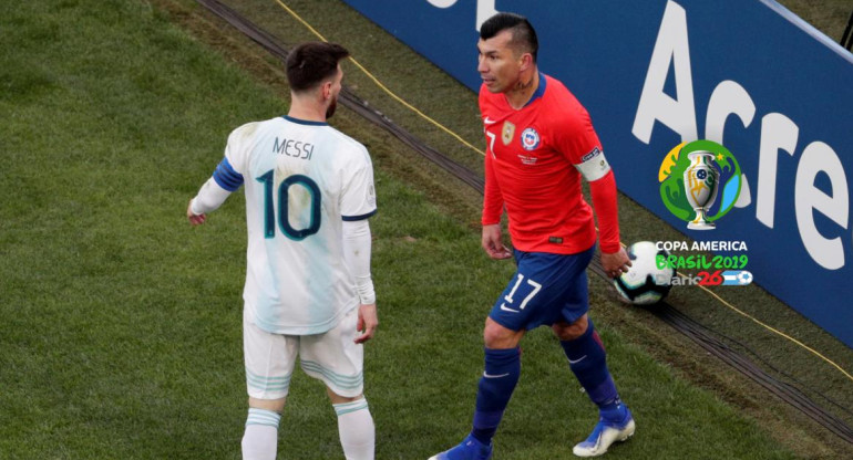 Copa América 2019, Argentina vs Chile, Pelea de Lionel Messi y Medel, deportes, Reuters	