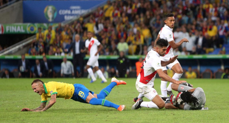 Jugada del penal, Brasil vs Perú - Copa América Reuters