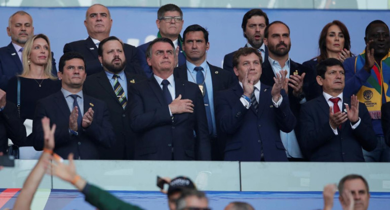 Domínguez y Bolsonaro - Final Copa América