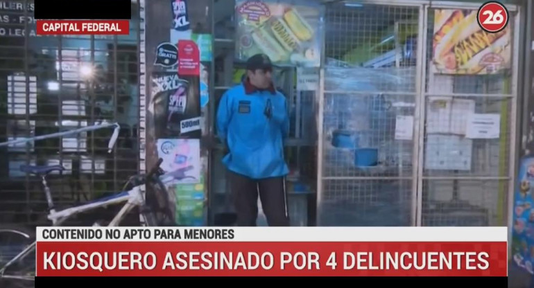 Asesinato de kiosquero en San Cristóbal - Canal 26