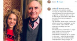 Shakira mensaje por muerte de Fernando de la Rúa, INSTAGRAM