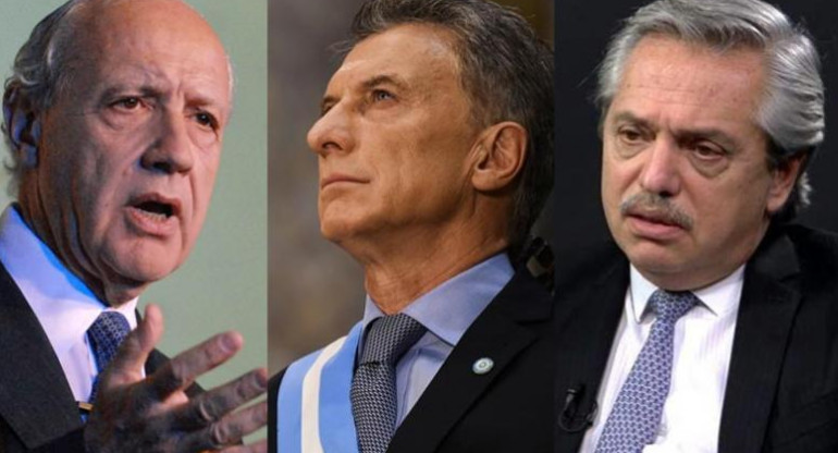 Roberto Lavagna, Mauricio Macri y Alberto Fernández