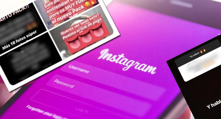 Alerta en Instagram por difusión y venta de contenido sexual amateur	