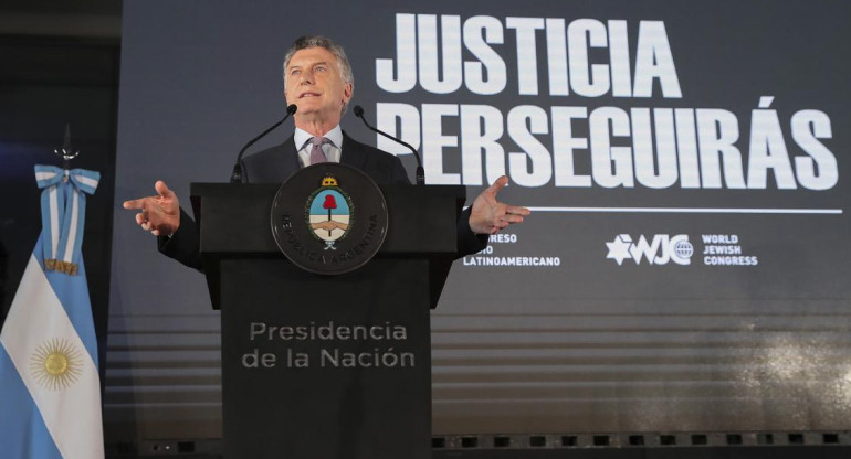 Mauricio Macri encabezó presentación del libro Justicia Perseguirás, atentado a la AMIA, conferencia en Casa Rosada, NA	
