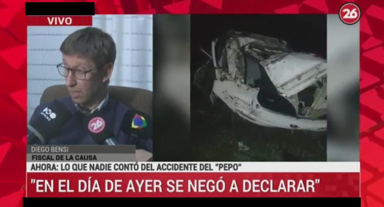 Diego Bensi, fiscal de causa de accidente de "El Pepo", captura de móvil de Cana 26