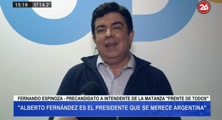 Fernando Espinoza, Elecciones 2019, Canal 26
