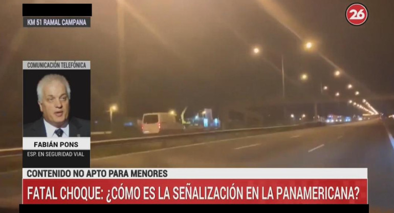 Choque fatal en Panamericana