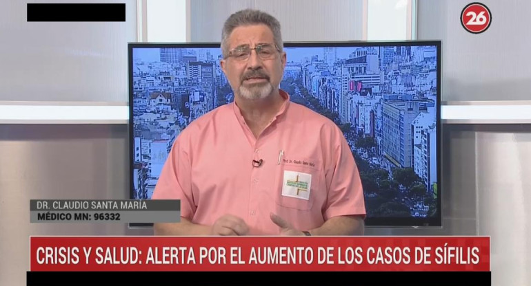 Crisis y salud, Claudio Santa María, Canal 26