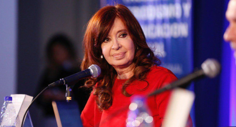 Cristina Fernández de Kirchner en la presentación de su libro en La Plata