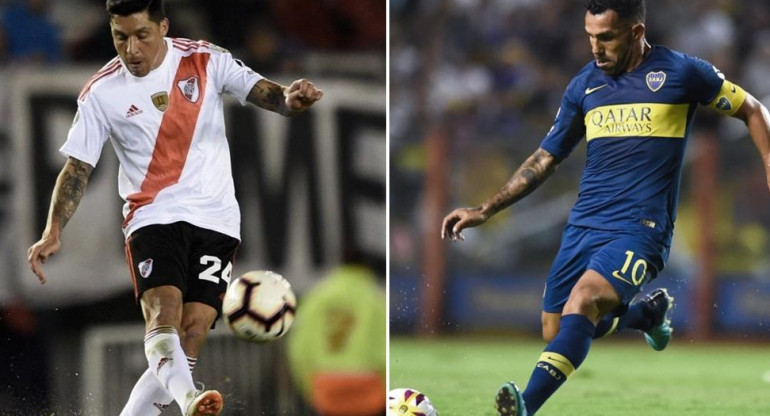 Superclásico, Enzo Pérez y Carlos Tevez