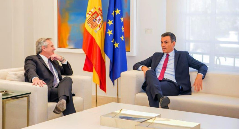 Alberto Fernández y Pedro Sánchez en España, Frente de Todos