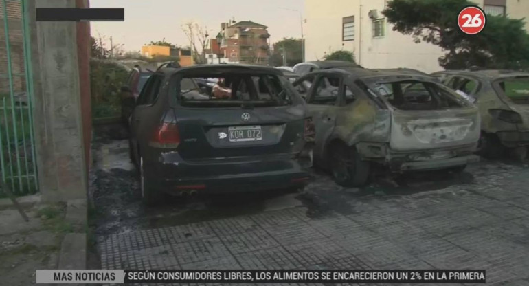 Ataque de quemacoches en Mataderos, Canal 26