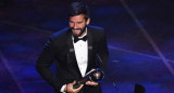 Alisson de Liverpool habla después de ganar el premio al mejor portero masculino de la FIFA, REUTERS