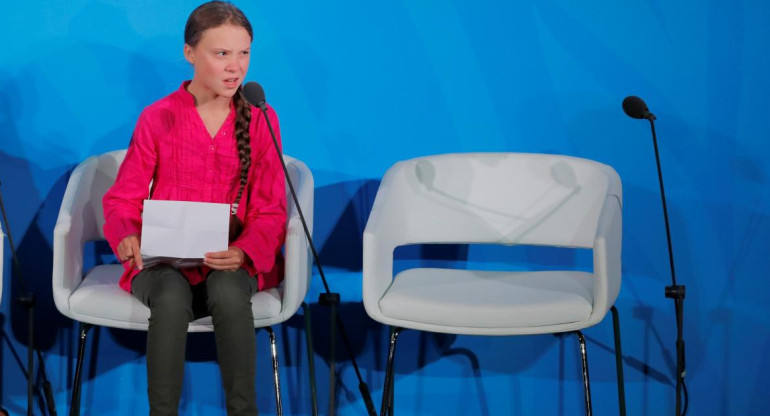 Greta Thunberg en la ONU, REUTERS