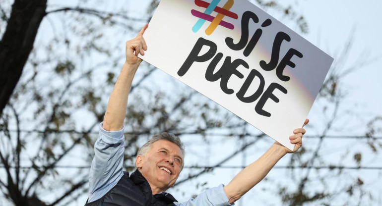Mauricio Macri en marcha del Sí se puede, REUTERS