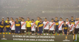 Jugadores de Boca y River juntos en un mensaje contra la violencia, REUTERS