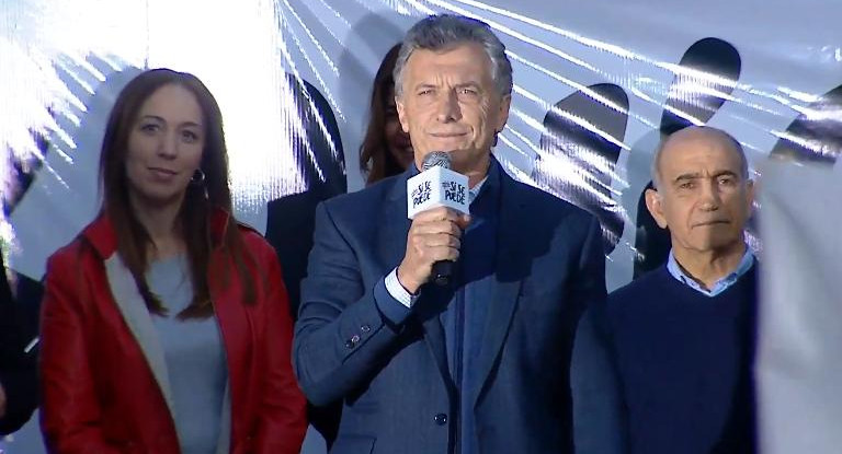 Mauricio Macri junto a Vidal en Bahía Blanca, Elecciones 2019