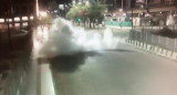 Persecución, tiroteo y explosion en Constitucion