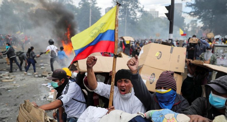 Jornada de protestas en Ecuador, incidentes, REUTERS