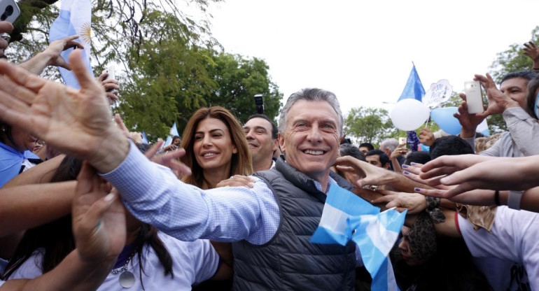 Mauricio Macri en Corrientes, marcha del "Sí, se puede", NA