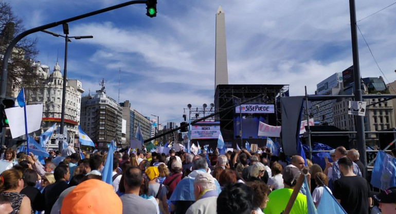 "Marcha del Millón", "Sí, se puede" en el Obelisco, fotos redes sociales