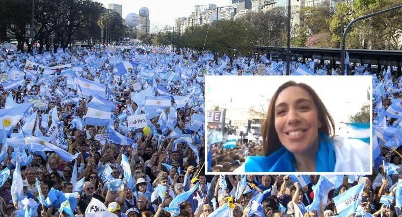 María Eugenia Vidal en la "Marcha del Millón", redes sociales