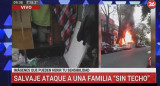 Ataque a familia "sin techo", móvil Canal 26