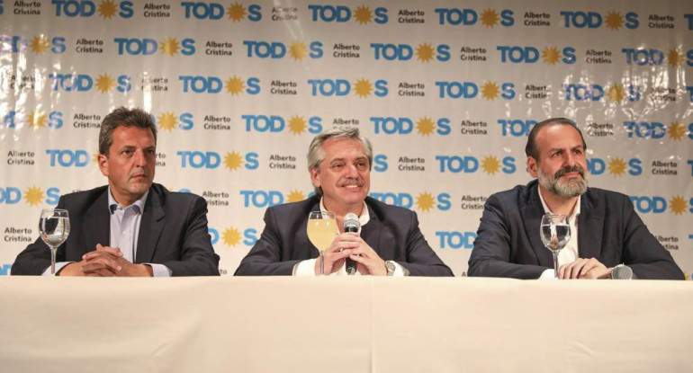 Alberto Fernández en Bahía Blanca, elecciones 2019, NA