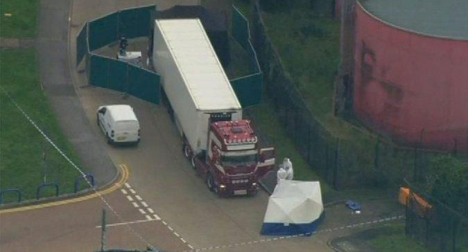 Cuerpos hallados en un camión en Gran Bretaña