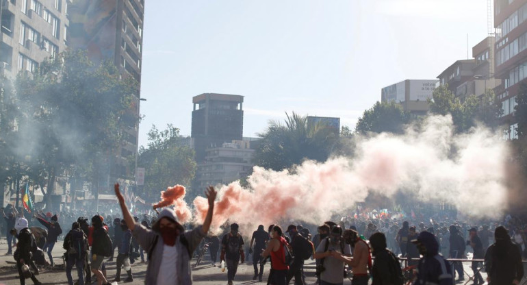 Incidentes en nueva marcha en Chile, REUTERS