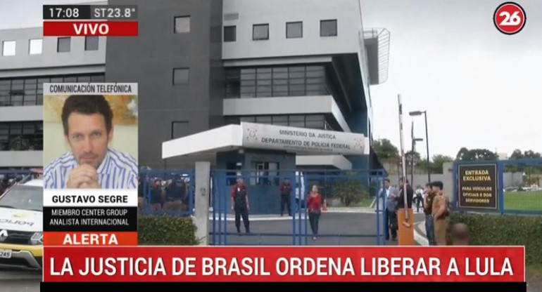 Gustavo Segré sobre liberación de Lula, Canal 26