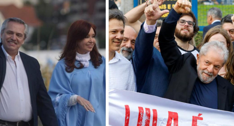 Alberto Fernández y Cristina Kirchner, Lula