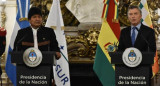 Mauricio Macri junto a Evo Morales