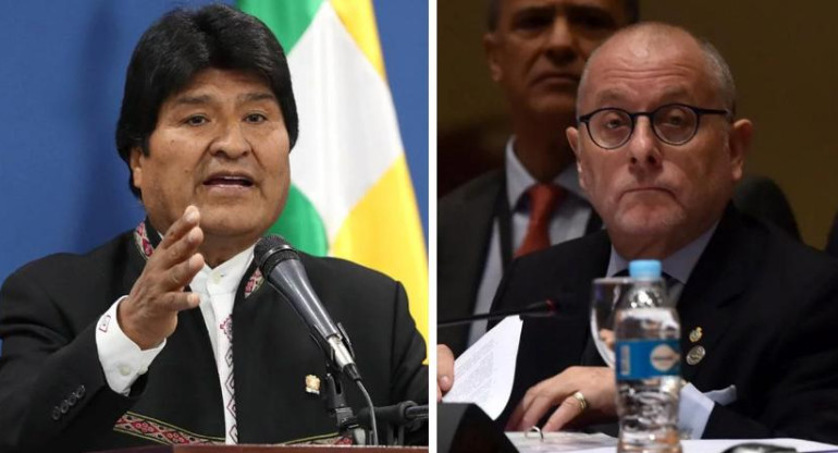 Evo Morales y canciller Jorge Faurie