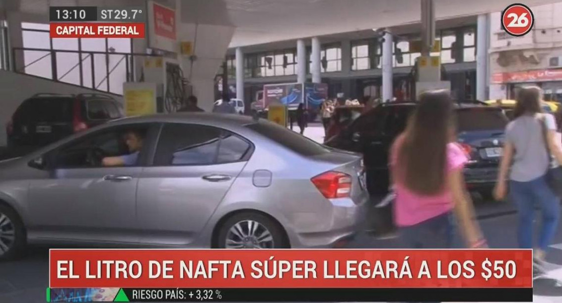 Nuevo aumento de la nafta, CANAL 26