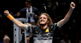 Festejo de Stefanos Tsitsipas en la final del ATP Finals, REUTERS